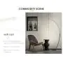 Modern LED Floor Lamp Arc Contemporary Minimalist Linear Design Lighting Fixture for Living Room Bed Room Dining Room Office