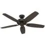 HUNTER 53091 Builder Deluxe Indoor Ceiling Fan with LED Light and Pull Chain Control, 52'', New Bronze