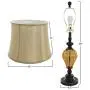 Table Lamps Set of 2, Amber Glass (2 LED Bulbs included) by Lavish Home