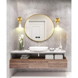 BAODEN 1 Light Brushed Brass Bathroom Wall Sconce Set of 2 Vintage Industrial Wall Lamp Pole Wall Mount Lighting Fixture（Gold Color）