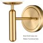 EUL Mid-Century Modern Wall Sconce Golden Globe Glass Wall Light for Bedroom Bathroom Set of 2