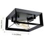 HMVPL 2-Lights Farmhouse Close to Ceiling Light, Black Semi Flush Mount Lighting Fixture Industrial Ceiling Lamp for Kitchen Island Dining Room Foyer Hallway Entry Bedroom