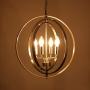 T&A Modern 18'' 4-Light Silver Chandelier,Globe DIY Adjustable Orbits Ring Pendant Lights for Dining Rooms Living Rooms （Brushed Nickel Finish）