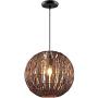 Bamboo Wicker Lighting Fixtures Modern Chandelier Rattan Shade Pendant Ceiling Light Fixtures for Hallway,Dining Room,Foyer,Laundry Room,Bathroom,Front Door