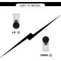VINLUZ Farmhouse Glass Wall Sconces Lighting Black Finished 1-Lights Bathroom Vintage Wall Light Fixtures Vanity, Indoor Porch Lights Hallway Bedroom Dining Room