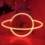 LED Galaxy Planet Shape Neon Sign Light Art Decorative Night Lights for Kids Girls Child Wall Decor for Baby Room Christmas Halloween Wedding Party Supplies