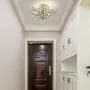 Modern Light Fixtures Ceiling 3-Lights Silver Crystal Flush Mount Ceiling Light for Hallway, Bedroom, Living Room, Kitchen, Dining Room, W16.5''¡ÁH9.4''