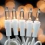 UL Certified 66 Feet 200 Count Clear Christmas String Lights, Pack of 2 Sets 33 Ft 100 Incandescent White Wire Light Set, Connectable Home Decor Lights for Bedroom Curtain Wedding Holiday (Clear)