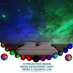 Star Projector, Bedroom Night Sky Light with Stars on Ceiling (15 Lighting Effects), Led Cloud Projector for Bedroom/Ceiling/Room Decor and Mood Ambiance Lighting (Grey)