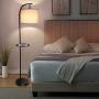 OOWOLF LED Floor Lamp 9W Modern Tall Pole Arc Light with Hanging Lamp Shade Minimalist Floor Light for Bedroom, Living Room, Study Room, Office