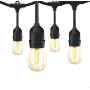 Banord 2 Pack 48FT LED Outdoor String Lights, Commercial Grade Porch Lights Heavy Duty Hanging Lights with 2W S14 Dimmable Shatterproof Bulbs for Backyard Patio Party