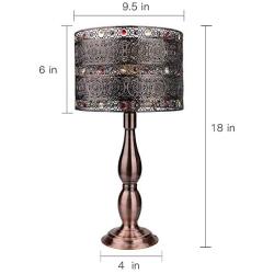 18 inch Tall DIY Industrial Art Deco Retro Creative All Metal Table Lamps Bedroom, Tootoo Star Large Bronze Baroque Vintage Lights for Living Room