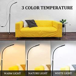 Floor Lamp CeSunlight Standing Lamp for Living Room, Dimmable Adjustable Gooseneck Task Lighting for Bedroom Reading USB Cord 3 Colors, 10W, Remote and Adapter Included