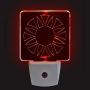 Red LED Night Light for Bedrooms & Bathrooms [Package of 2] - BioRhythm Safe(TM) - (Circle)