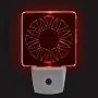 Red LED Night Light for Bedrooms & Bathrooms [Package of 2] - BioRhythm Safe(TM) - (Circle)