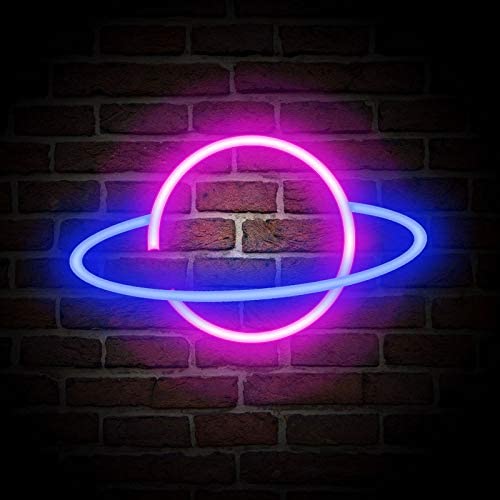 Neon Signs, NELOMO Neon Signs for Wall Decor Planet Neon Light Sign LED Neon Lights for Bedroom Battery & USB Powered Neon Signs for Bedroom Home Room Bar Party Wedding Christmas (Blue and Pink) Neon Signs, NELOMO Neon Signs for Wall Decor Planet Neon Light Sign LED Neon Lights for Bedroom Battery & USB Powered Neon Signs for Bedroom Home Room Bar Party Wedding Christmas (Blue and Pink)