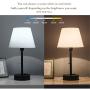Lifeholder Bedside Lamps, Table Lamp with Useful Dual USB Ports & A Power Outlet, Minimalist White Shade USB Nightstand Lamp, Desk Lamp Perfect for Bedroom, Living Room or Office (2 Packs)