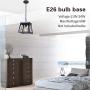 PUMING Modern Black Hanging Cage Light Fixture,Farmhouse Pendant Light for Kitchen Dining Room Bar Foyer Office