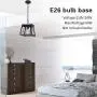 PUMING Modern Black Hanging Cage Light Fixture,Farmhouse Pendant Light for Kitchen Dining Room Bar Foyer Office