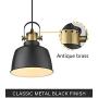 Autelo Farmhouse Pendant Light, 1-Light Indoor Hanging Light Fixture for Kitchen Island Dining Room H3700-1 BK