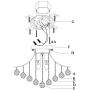 CO-Z Raindrop Crystal Chandelier, Flush Mount Ceiling Light Fixture with 3 Lights for Bedroom Living Room Dining Room Bedroom Hallway Entry, 180W Modern Crystal Ceiling Light with 3 Lights, UL Listed