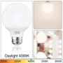 G25 LED Globe Light Bulbs,Cotanic 5W Vanity Light Bulb (60W Equivalent),Daylight 4000K,Non-dimmable Makeup Mirror Lights for Bedroom,Led Bathroom Light Bulbs,E26 Medium Screw Base,500lm,Pack of 4
