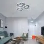 Modern 3 Heart Rings Crystal Chandelier Ceiling Light Fixture LED Pendant Lamp for Living Room Dinning Room Bedroom Indoor Lighting (Heart Cool White)