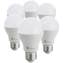 TaoTronics A19 LED Light Bulbs 60 Watt Equivalent, 3000K (Soft White), 810 Lumens, No Flicker, Non-Dimmable - Pack of 6