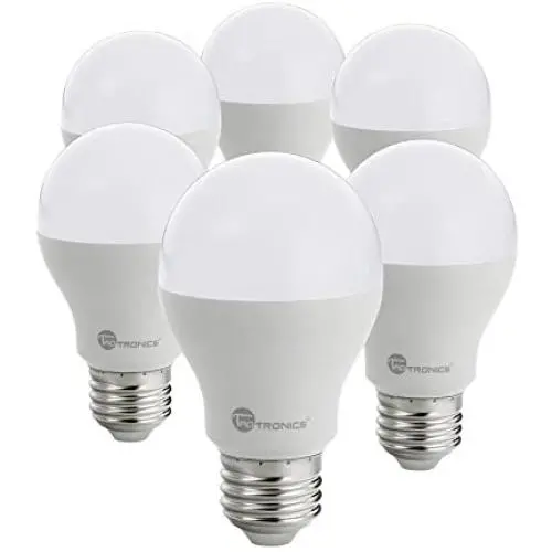 TaoTronics A19 LED Light Bulbs 60 Watt Equivalent, 3000K (Soft White), 810 Lumens, No Flicker, Non-Dimmable - Pack of 6 TaoTronics A19 LED Light Bulbs 60 Watt Equivalent, 3000K (Soft White), 810 Lumens, No Flicker, Non-Dimmable - Pack of 6