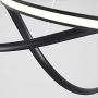 Jaycomey Modern LED Chandelier,46W LED Ring Black Pendant Lamp Haning Light,Acrylic Pendant Light Fixture for Living Room Bedroom,Cool White/6000K