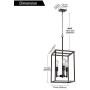 VINLUZ 3 Light Farmhouse Chandelier Black Fixture