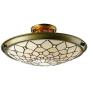 LITFAD Tiffany Style LED Ceiling Lamp Metal Decor Beige Stained Glass Three-Light Semi Flush Mount Ceiling Light Pendant Lighting for Dining Room Bedroom Corridor - 16.5'' (42 cm) LITFAD Tiffany Style LED Ceiling Lamp Metal Decor Beige Stained Glass Three-Light Semi Flush Mount Ceiling Light Pendant Lighting for Dining Room Bedroom Corridor - 16.5'' (42 cm)