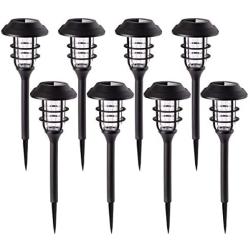 GIGALUMI 8 Pcs Solar Lights Outdoor Pathway, Waterproof Led Solar Lights for Lawn,Patio,Yard,Garden,Path,Walkway or Driveway.