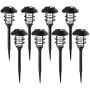 GIGALUMI 8 Pcs Solar Lights Outdoor Pathway, Waterproof Led Solar Lights for Lawn,Patio,Yard,Garden,Path,Walkway or Driveway.