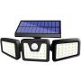 BEACON Solar Lights Outdoor, 800LM Wireless LED Solar Motion Sensor Lights Outdoor, 3 Adjustable Heads, 270° Wide Angle Illumination, IP65 Waterproof, Security LED Flood Light (1Pack)