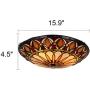 Artzone 16'' 3-Lights Tiffany Ceiling Lights, Stained Glass Lamps, Tiffany Ceiling Lamp, Flush Mount Ceiling Lights, Tiffany Lamp for Bedroom, Tiffany Flush Mounted Ceiling Lights