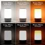 LED Lamps for Bedroom, HugoAi Bedside Lamp, Tunable Warm to Cool White Lights, Dimmable Brightness and RGB Color Changing Table Lamps, Night Light Mode, White