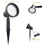 Solar Spotlights Outdoor Waterproof Bright Solar Wall Light Led Security Flood Light Solar Powered for Flag Patio Front Door Driveways-Automatically Activates at Dusk to Dawn (White)