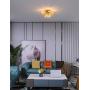 Dellemade Sputnik Chandelier, 8-Light Flush Mount Ceiling Light for Bedroom, Living Room, Dining Room, Office (Gold)
