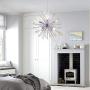 Jaycomey Chandeliers Firework Chandelier,Modern Pendant Lighting with 8 Lights,Metal Aluminum Ceiling Pendant Light Fixtures for Living Room Restaurant,Dia 19.6 Inch,Chrome