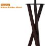 LEPOWER Wood Tripod Floor Lamp, Modern Design Standing Lamp, Mid Century Studying Light for Living Room, Bedroom and Office, Flaxen Lamp Shade with E26 Lamp Base
