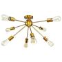 LMSOD 8-Light Sputnik Chandelier Gold Semi Flush Mount Ceiling Light Modern Pendant Light for Dining Room Kitchen Living Room Bedroom