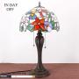 Tiffany Table Lamp W12H22 Inch Hummingbird Stained Glass Reading Lighting S101 WERFACTORY Lamps Lover Parent Kids Girlfriend Living Room Bedroom Study Office Coffee Bar Desk Antique Art Crafts Gifts