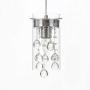 Loclgpm Modern 2 Pack Crystal Pendant Light, Glass Shade Ceiling Lamp, Chandelier Fixture Hanging for Dining Room, Bedroom, Kitchen, Living Room, Restaurant with Adjustable Cord
