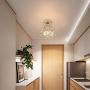 KY LEE Modern Crystal Chandelier Pendant Light Fixture recessed Ceiling Light Mini Spray Paint Metal Lighting Corridor Corridor Bedroom Kitchen Dining Room Bedroom Gold