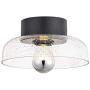 TeHenoo Semi Flush Mount Ceiling Light,Seeded Glass Shade Ceiling Light Fixture for Dining Room,Cafe, Bar, Corridor, Hallway, Entryway, Passway