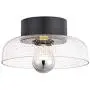 TeHenoo Semi Flush Mount Ceiling Light,Seeded Glass Shade Ceiling Light Fixture for Dining Room,Cafe, Bar, Corridor, Hallway, Entryway, Passway