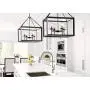 JONATHAN Y JYL7413A Anna 21'' 4-Light Metal/Glass LED Pendant, Traditional, Classic for Kitchen, Living Room, 4 Bulb, Oil Rubbed Bronze/Clear