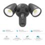 Snoeir Security Floodlight Camera,1080P HD Outdoor Camera, 2500-Lumen Brightness,Motion-Activated Detection,120° View, IP54 Weatherproof, 2-Way Audio, Night Vision,No Monthly Fees