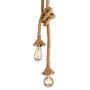Vintage Ceiling Light Pendant Light Hemp Rope Retro Hemp Rope 2 Heads E26 E27 Socket for Restaurant Cafe Living Room 6.5ft 200cm